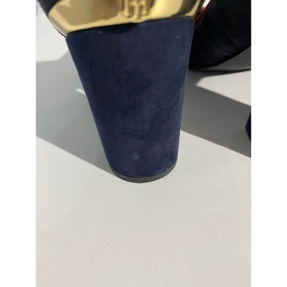 Tommy Hilfiger Black Suede Block Heels - Picture 9 of 10